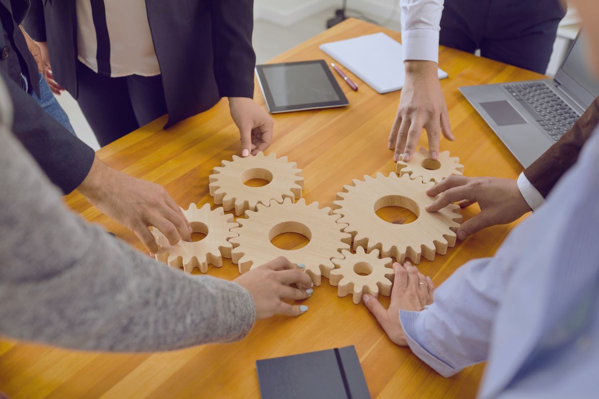 Gears indicating a smooth process